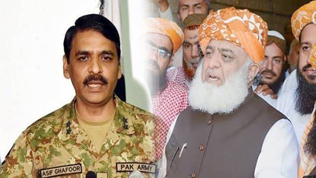 JUI - F Chief Fazalur Rehman reacts over latest statement of DG ISPR