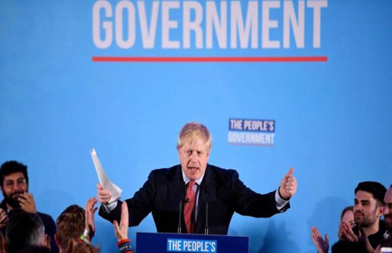 British PM Boris Johnson conservative party secured sweeping victory in 650 member house