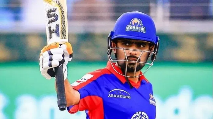 Karachi Kings Babar Azam keeps an eye on the players performance in the PSL