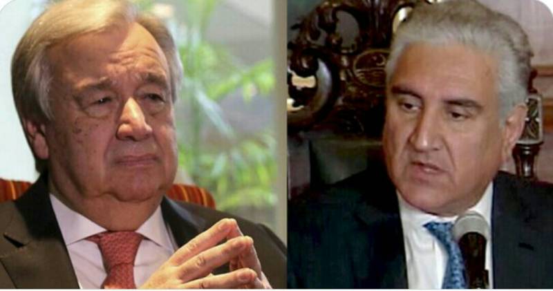 Pakistan FM Shah Mehmood Qureshi held important telephonic conversation with UN Chief Antonio Guterres