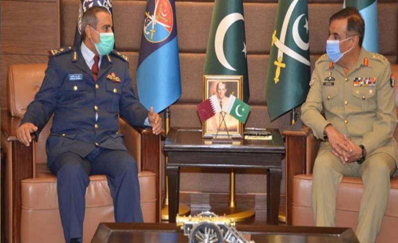 Commander Qatari Air Force held important meeting with CJCSC General Nadeem Raza