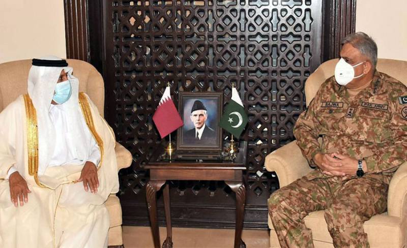 Top Qatari official held important meeting with COAS General Bajwa at GHQ