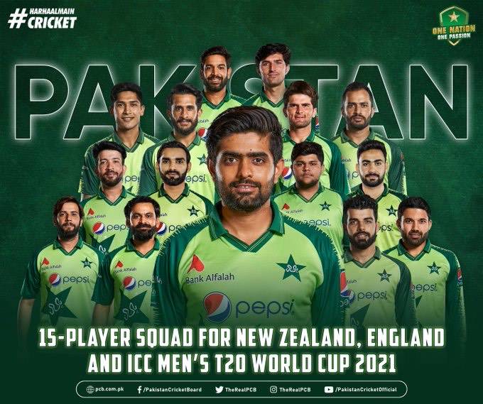 Pakistani squad for ICC Men’s T20 World Cup announced