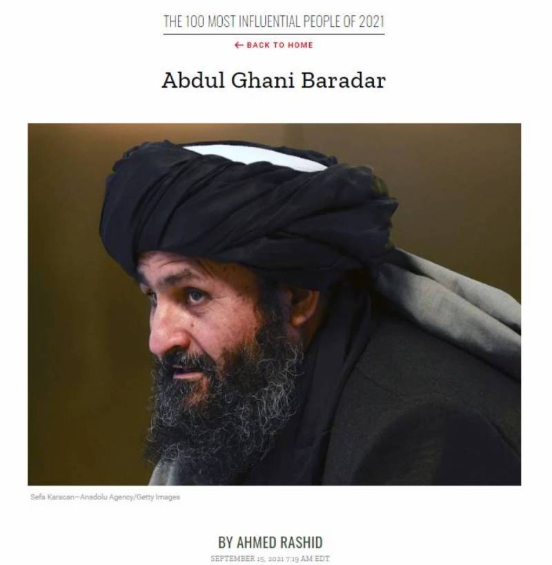 Taliban Commander Mullah Baradar listed among 100 most influential people by TIME