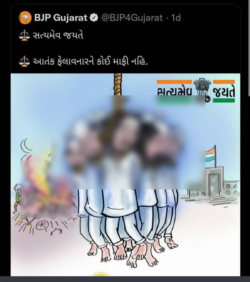 Twitter deletes post of Indian ruling party BJP depicting hanging of Muslims