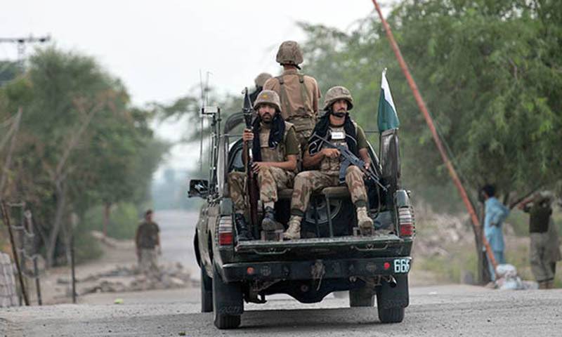 Four terrorists killed, Two soldiers martyred in a deadly encounter in KP