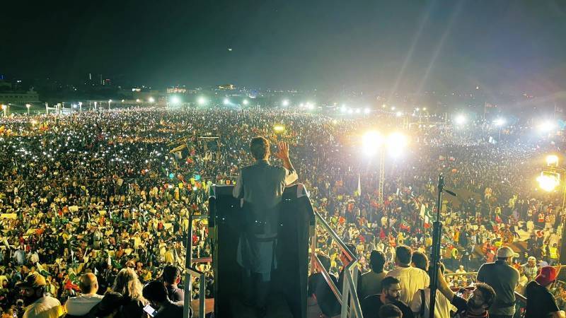 It was a big conspiracy and not the interference from US, Imran Khan send a silent message in Karachi Jalsa