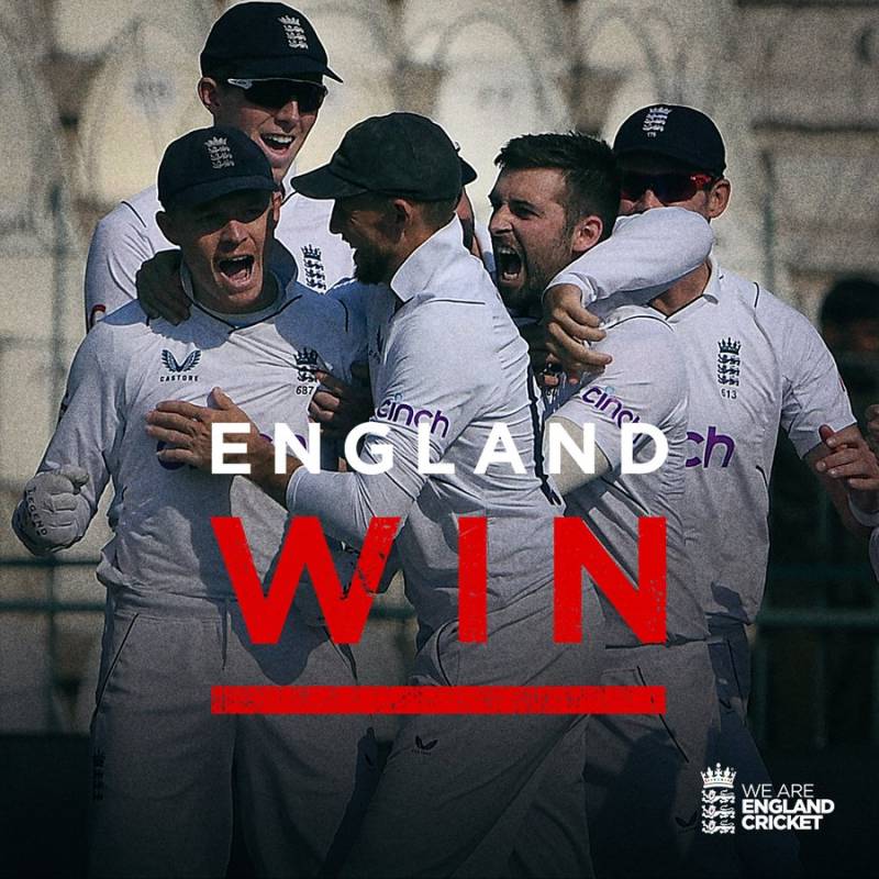 England wins historic test series against Pakistan after 26 run victory in second test