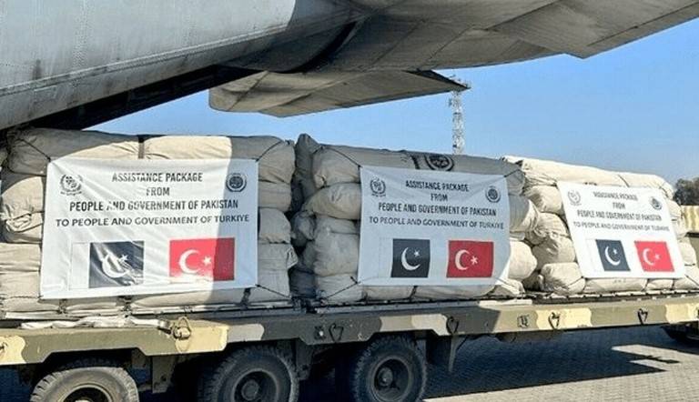 Third Pakistani plane with relief goods reached Turkey