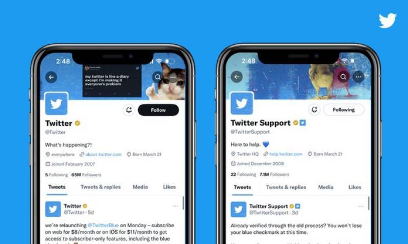 Twitter announced to remove legacy blue ticks from the verified accounts from April 1