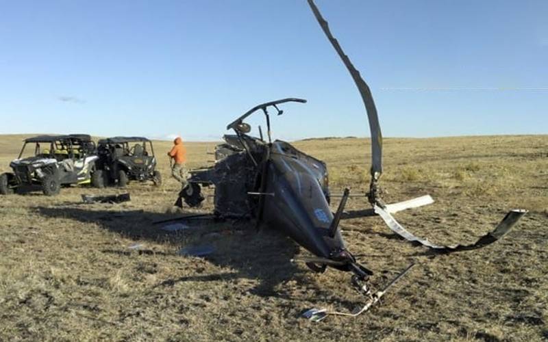 Military helicopter crashes during combat flight