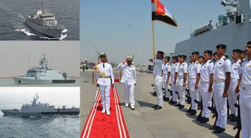 Pakistan Navy Warships dock at overseas port for military exercises