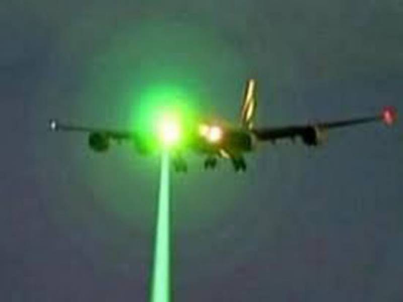 Planes landing and taking off from Pakistani Airport face serious laser beam threats