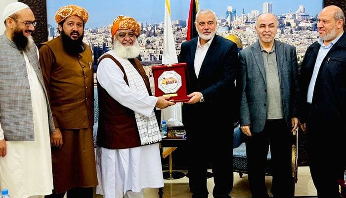 Moulana Fazlur Rehman held important meetings with Hamas leadership