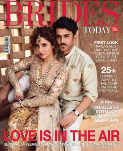 Mahira Khan Fawad Khan Sizzle On Indian Bridal Magazine Cover Photo