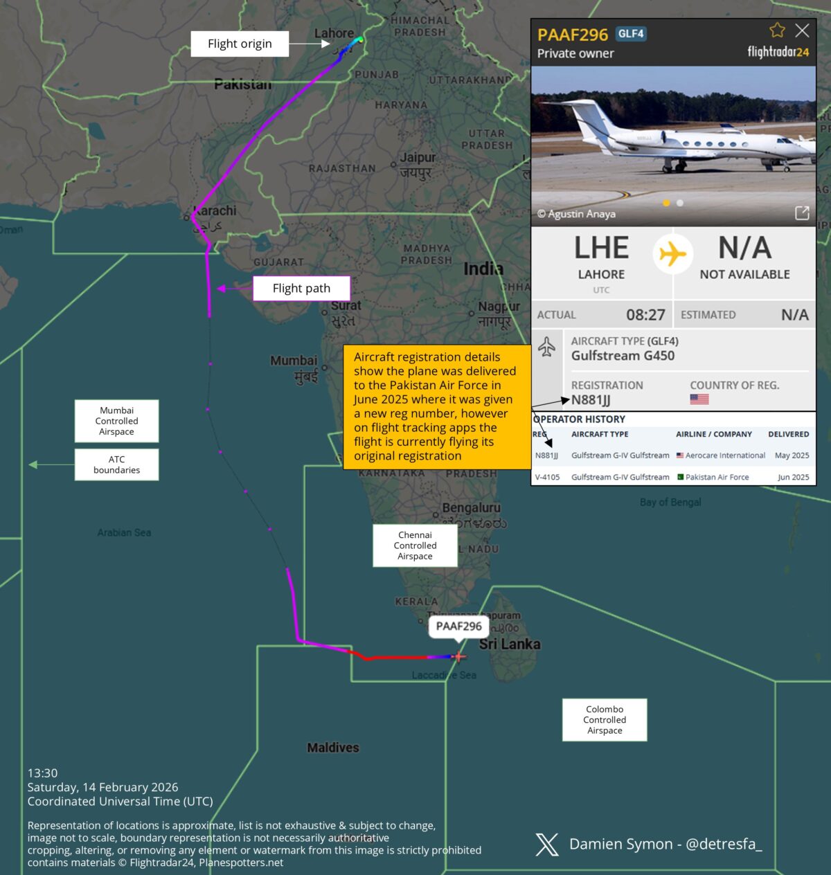 Pakistan Air Force Aircraft Transits Indian FIR Without Violating Airspace Ban?