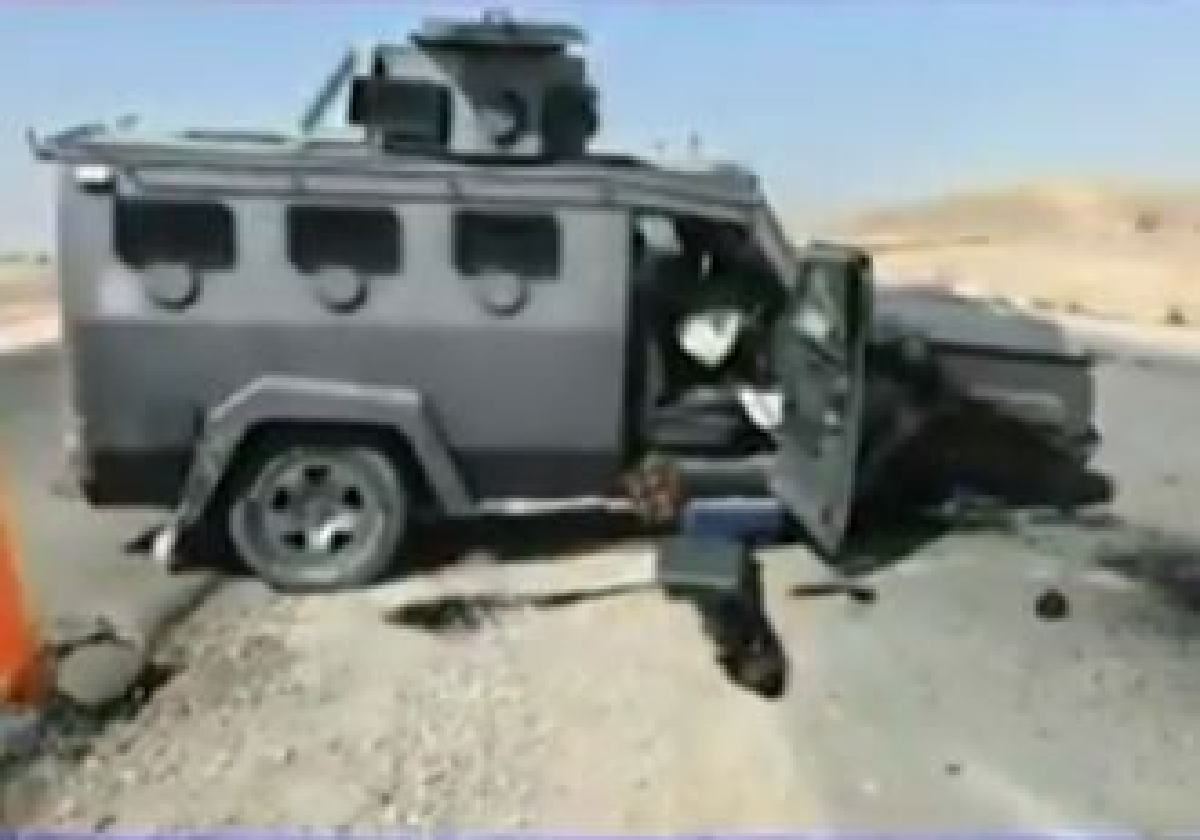 Police armoured vehicle hit by bomb under bridge, officer martyred