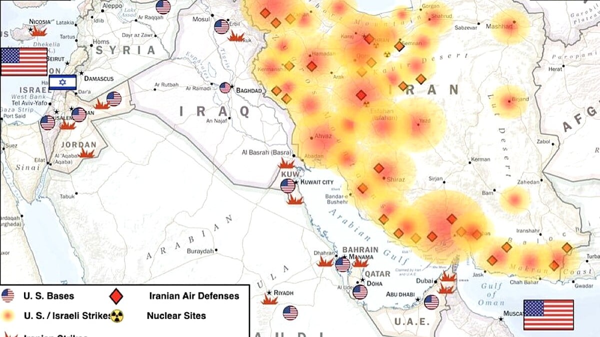 US Releases Strike Map on Iran Revealing Hits Near Pakistan Border, Fears War Spilling into Pakistan