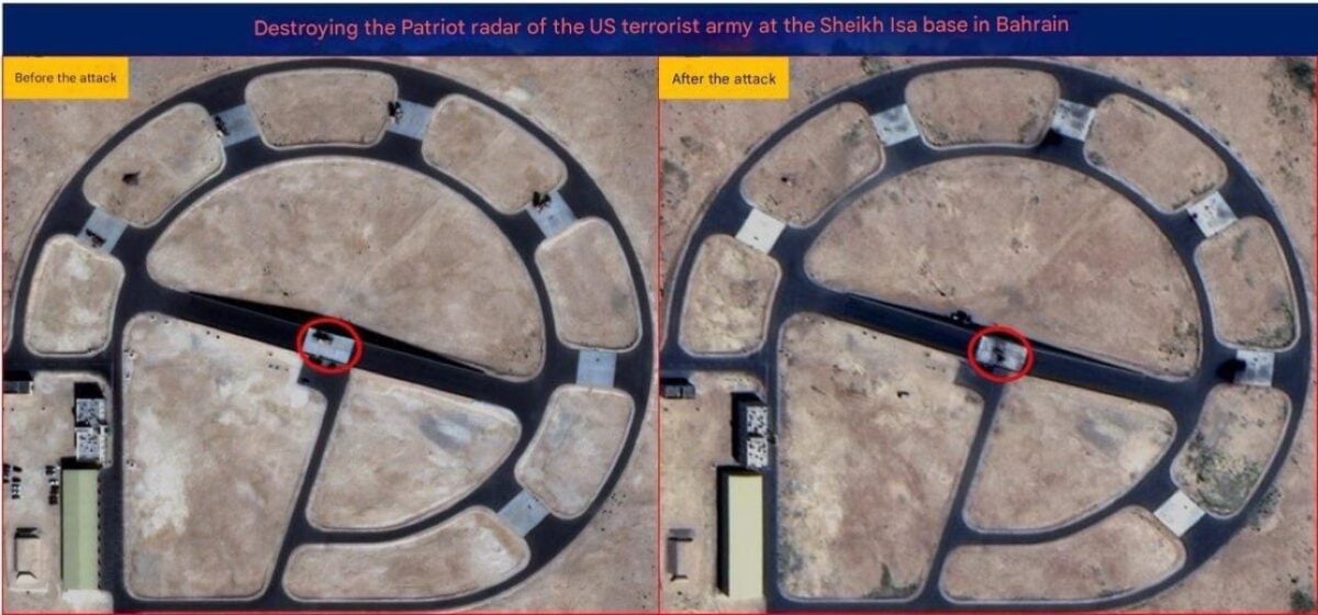 IRGC Missiles Destroy Two Key US Radar Systems Including Patriots in Gulf