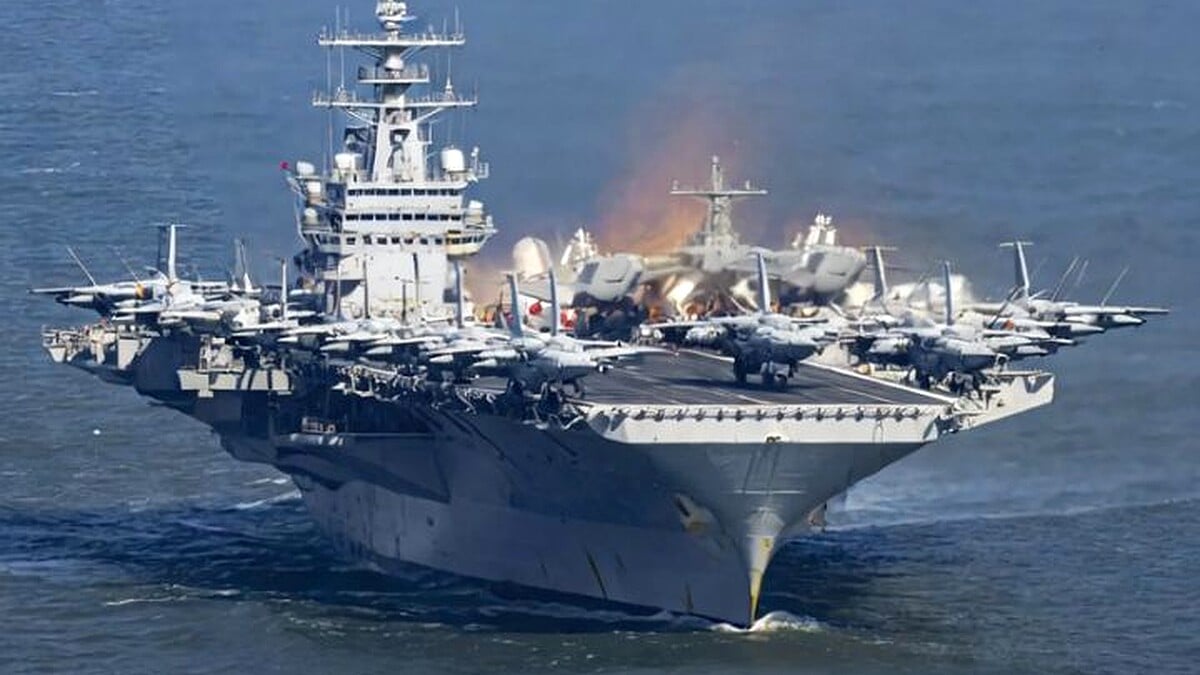 Iran Releases Footage of Anti-Ship Ballistic Missile Launches Toward USS Abraham Lincoln