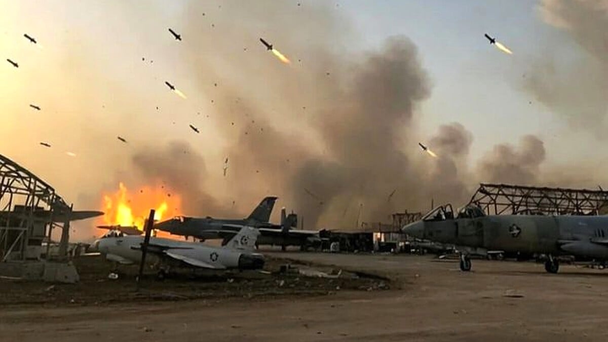 IRGC Strikes on Israeli Palmahim Uvda Airbases and Shin Bet Hq