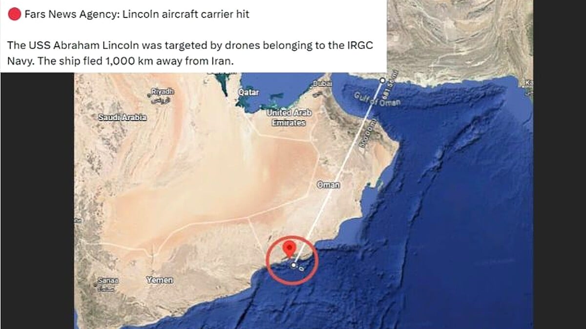 Russian Media Confirms USS Abraham Lincoln Moves Farther Away From Iran