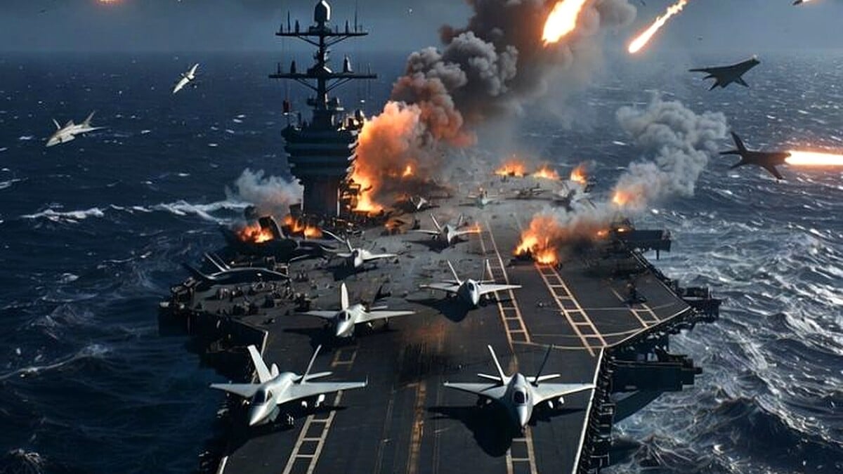 Iran Attacked US Aircraft Carrier USS Ford from 17 Angles Through Swarm Drones