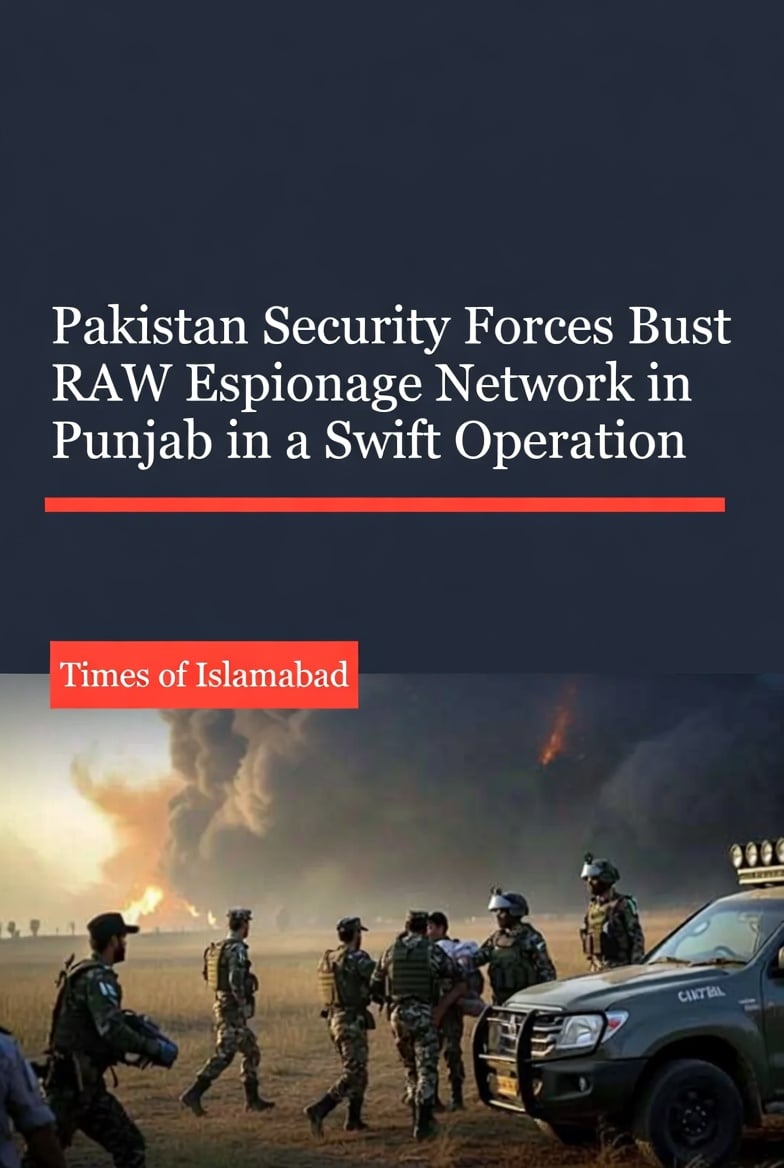 Pakistan Security Forces Bust RAW Espionage Network in Punjab Swift Operation