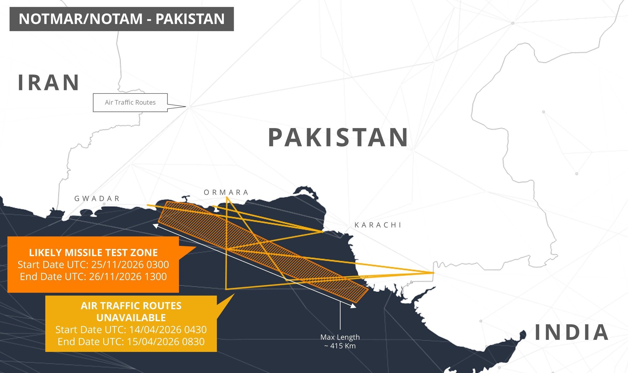 Pakistan Military Likely To Test Advance Missile in Arabian Sea 