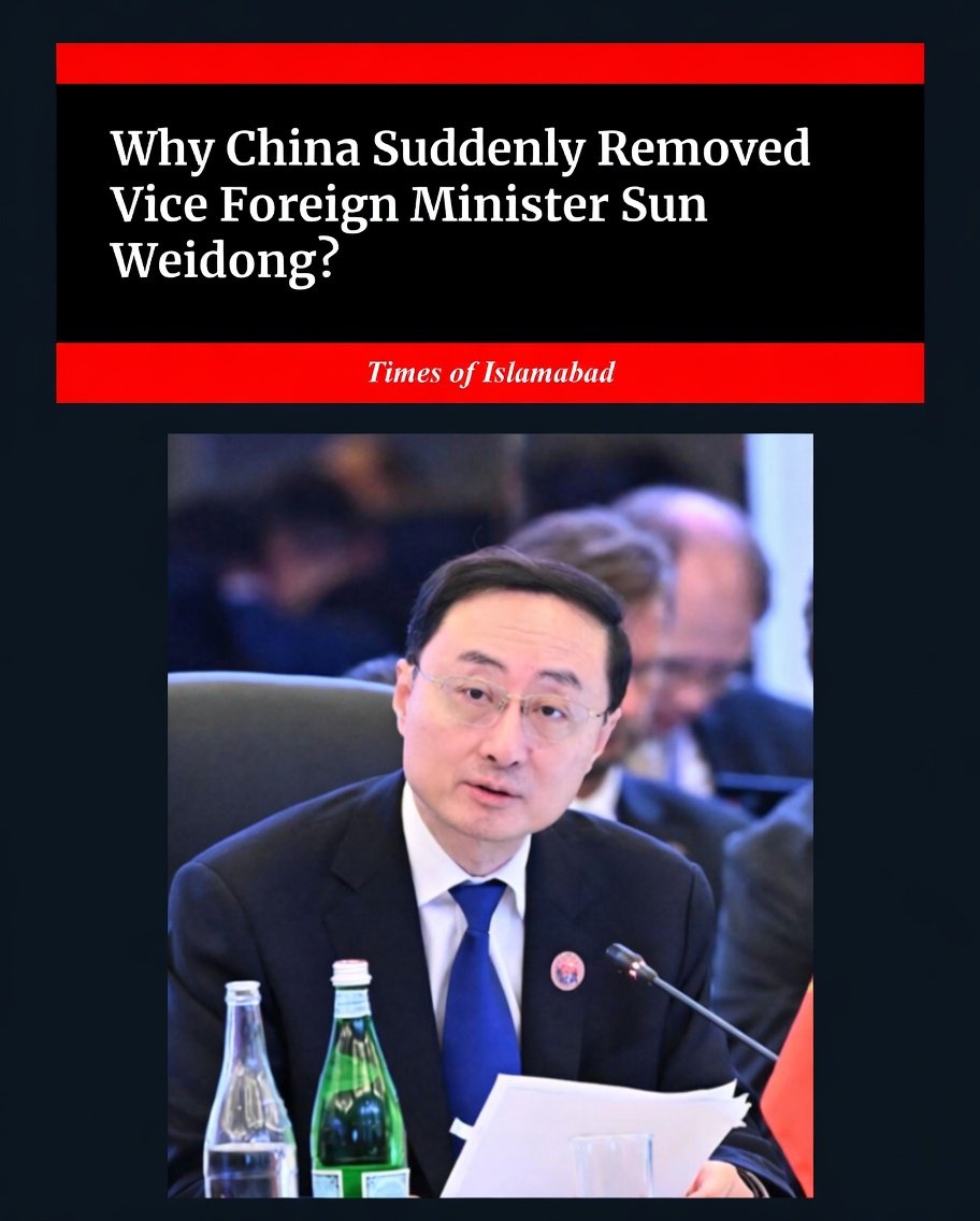 Why China Suddenly Removed Vice Foreign Minister Sun Weidong? Why China Suddenly Removed Vice Foreign Minister Sun Weidong?