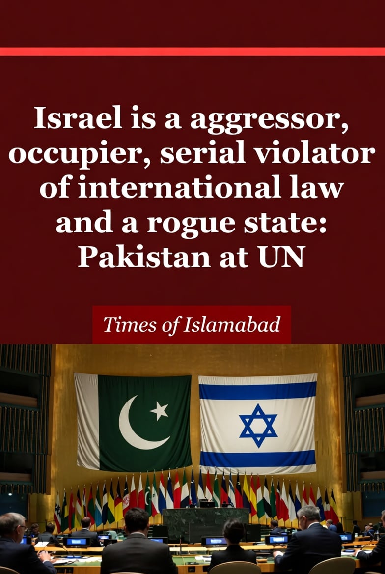 Pakistani Ambassador Exposes Israel as Rogue Aggressor State at UN