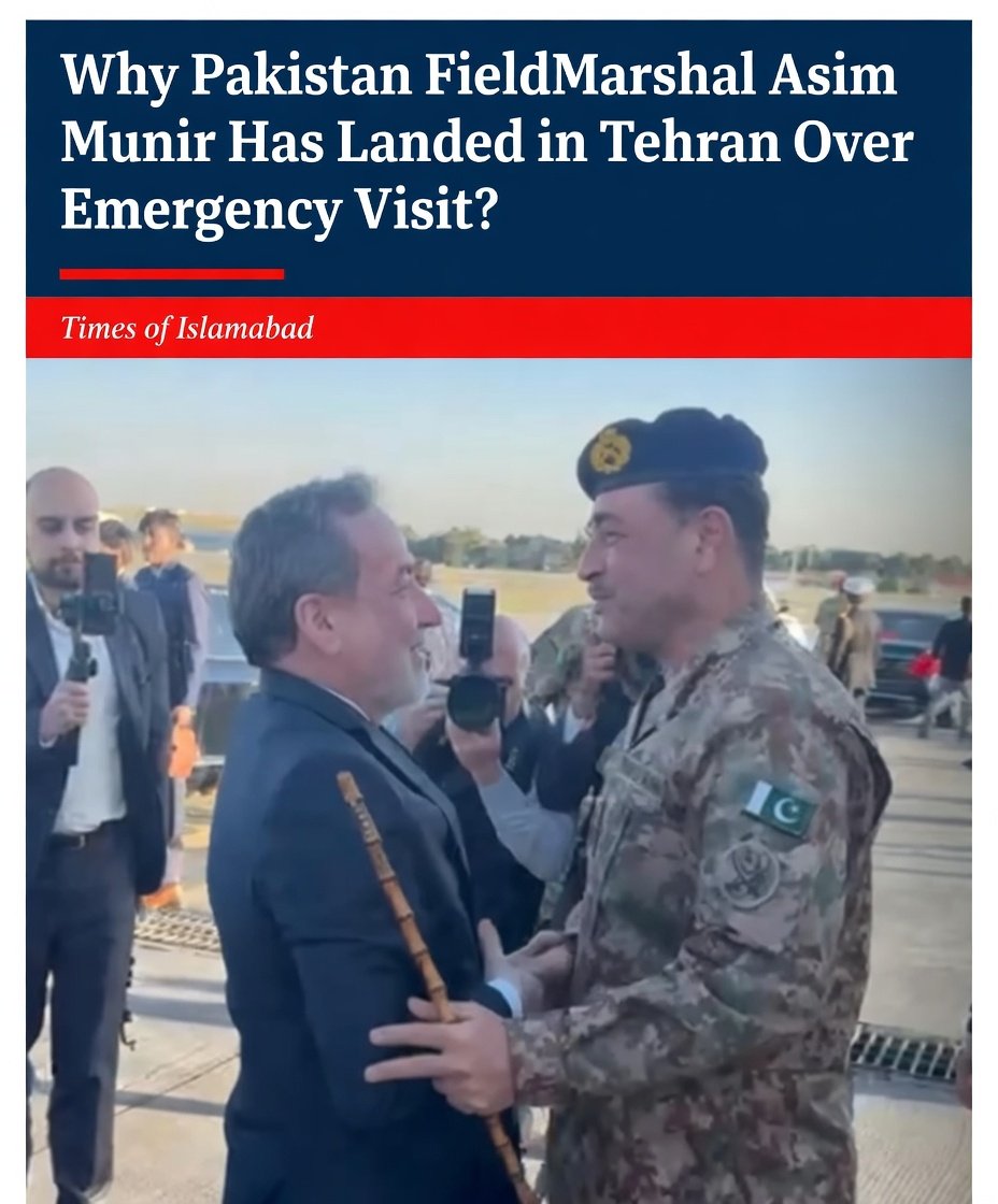 Why Pakistan Field Marshal Asim Munir Has Landed in Tehran on an Emergency Visit? 