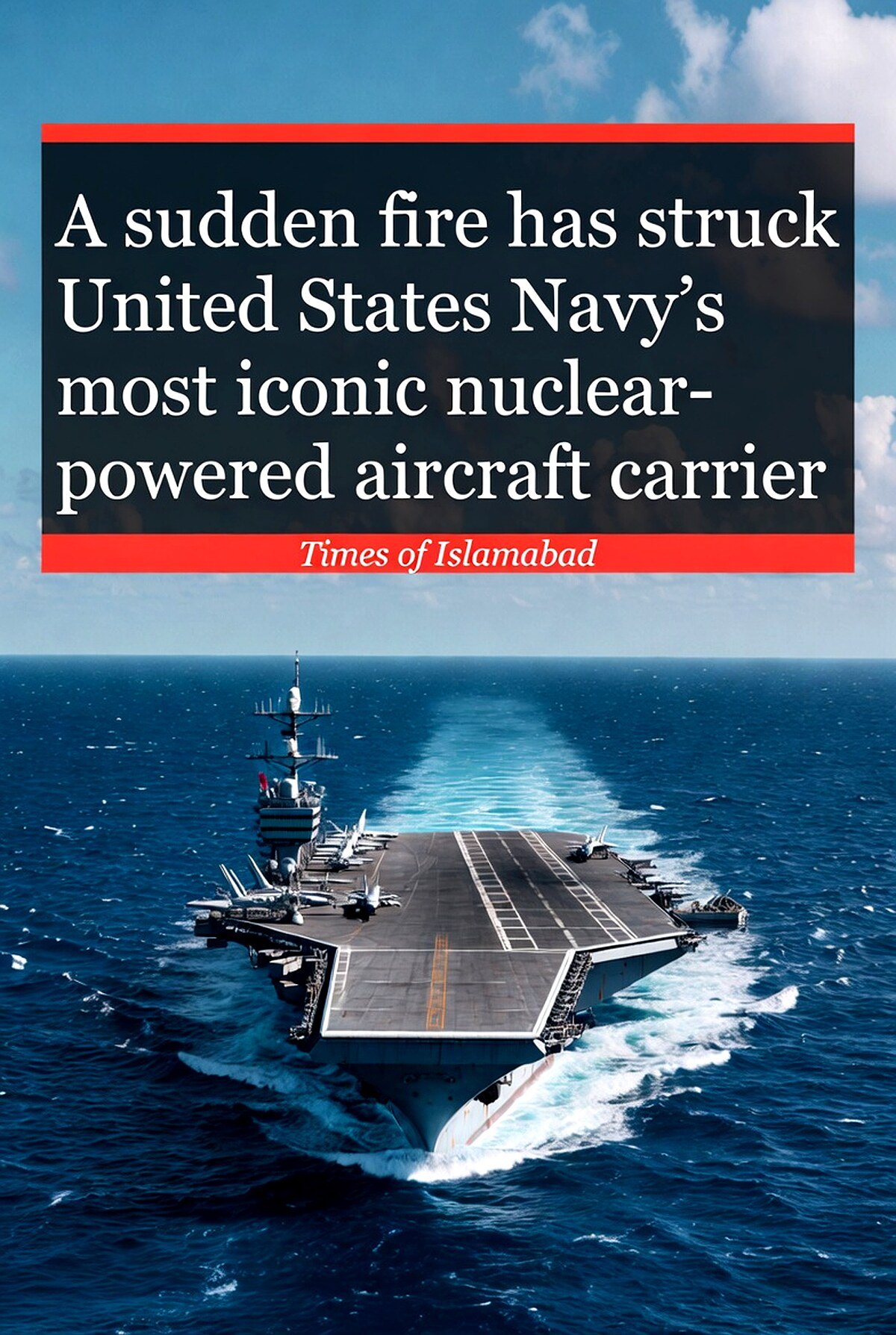 Fire Erupts on US Navy Most Iconic Nuclear Powered USS Eisenhower Aircraft Carrier 