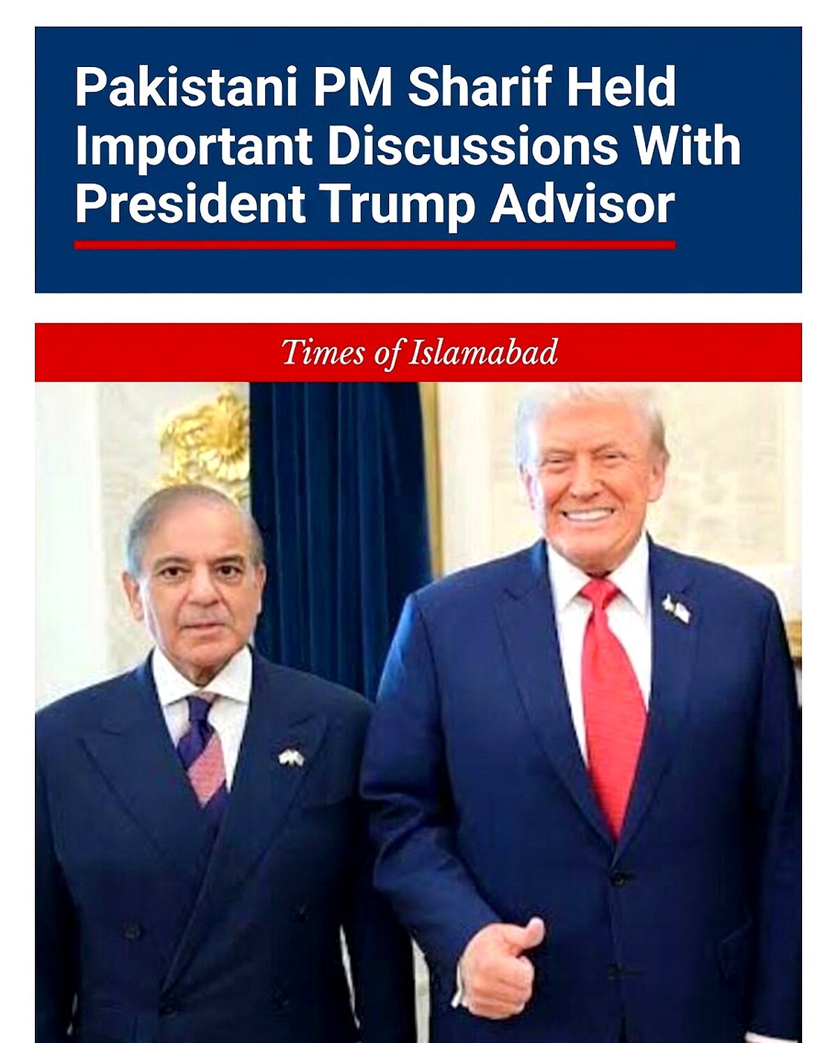 Pakistan PM's Surprise Meeting With President Trump Advisor Sparks Regional Hopes