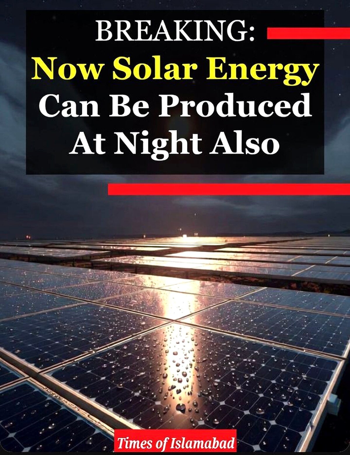 How Solar Energy Can Be Produced At Night Now? 