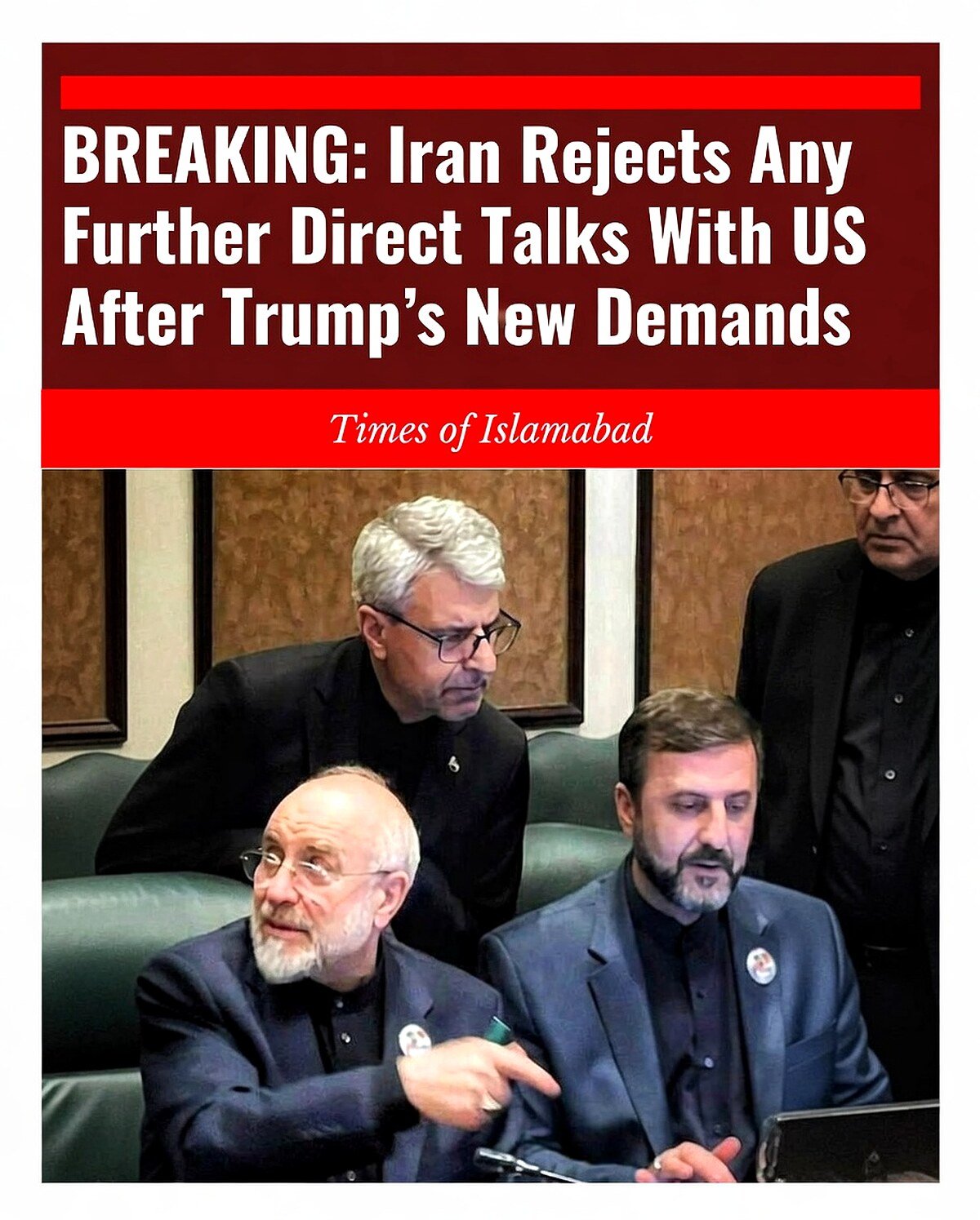 Iran Rejects Any Further  Direct Nuclear Talks With US 