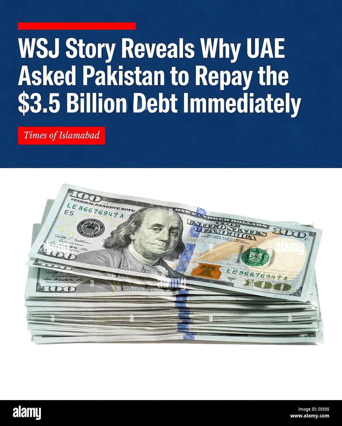 WSJ Story Reveals Why UAE Asked Pakistan to Repay the $3.5 Billion Debt Immediately
