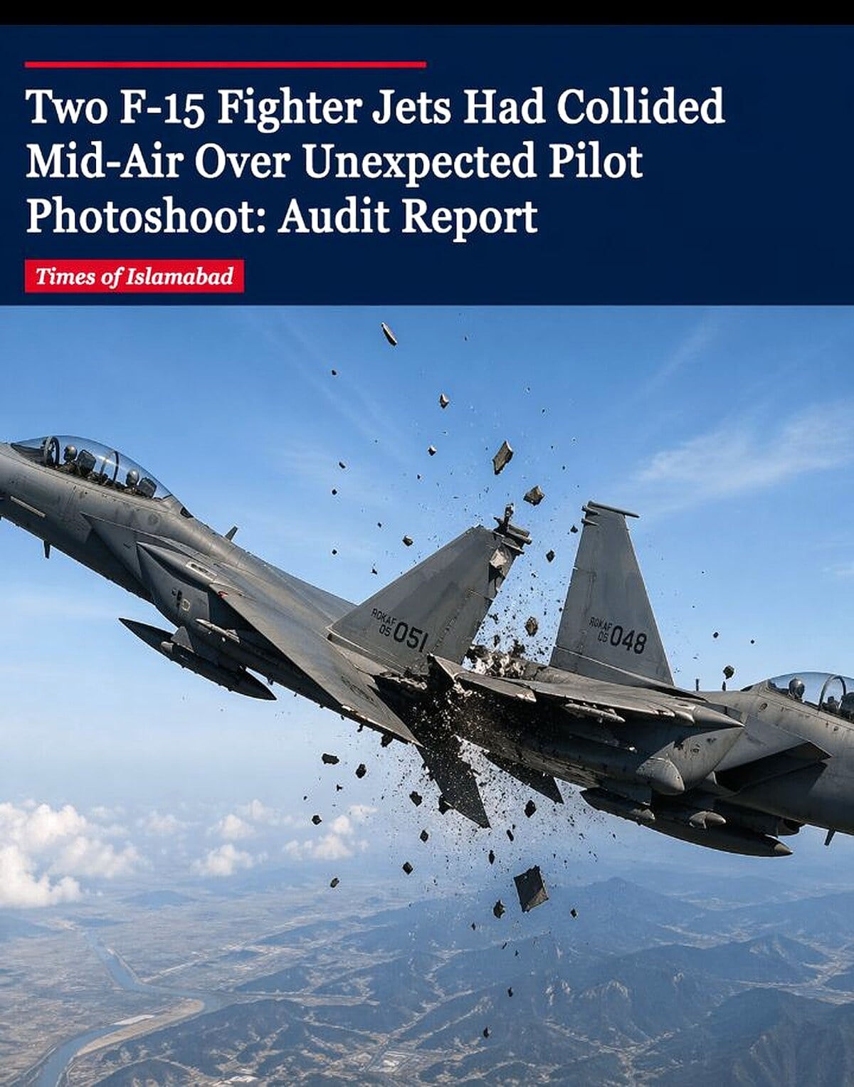 Two F-15 Fighter Jets Collided Mid Air Over Unexpected Pilot Photoshoot 