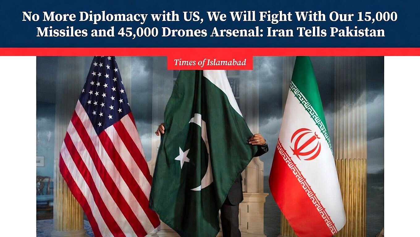 No More Diplomacy, We Will Fight US With Our 15000 Missiles and 45000 Drones, Iran Tels Pakistan No More Diplomacy, We Will Fight US With Our 15000 Missiles and 45000 Drones, Iran Tels Pakistan