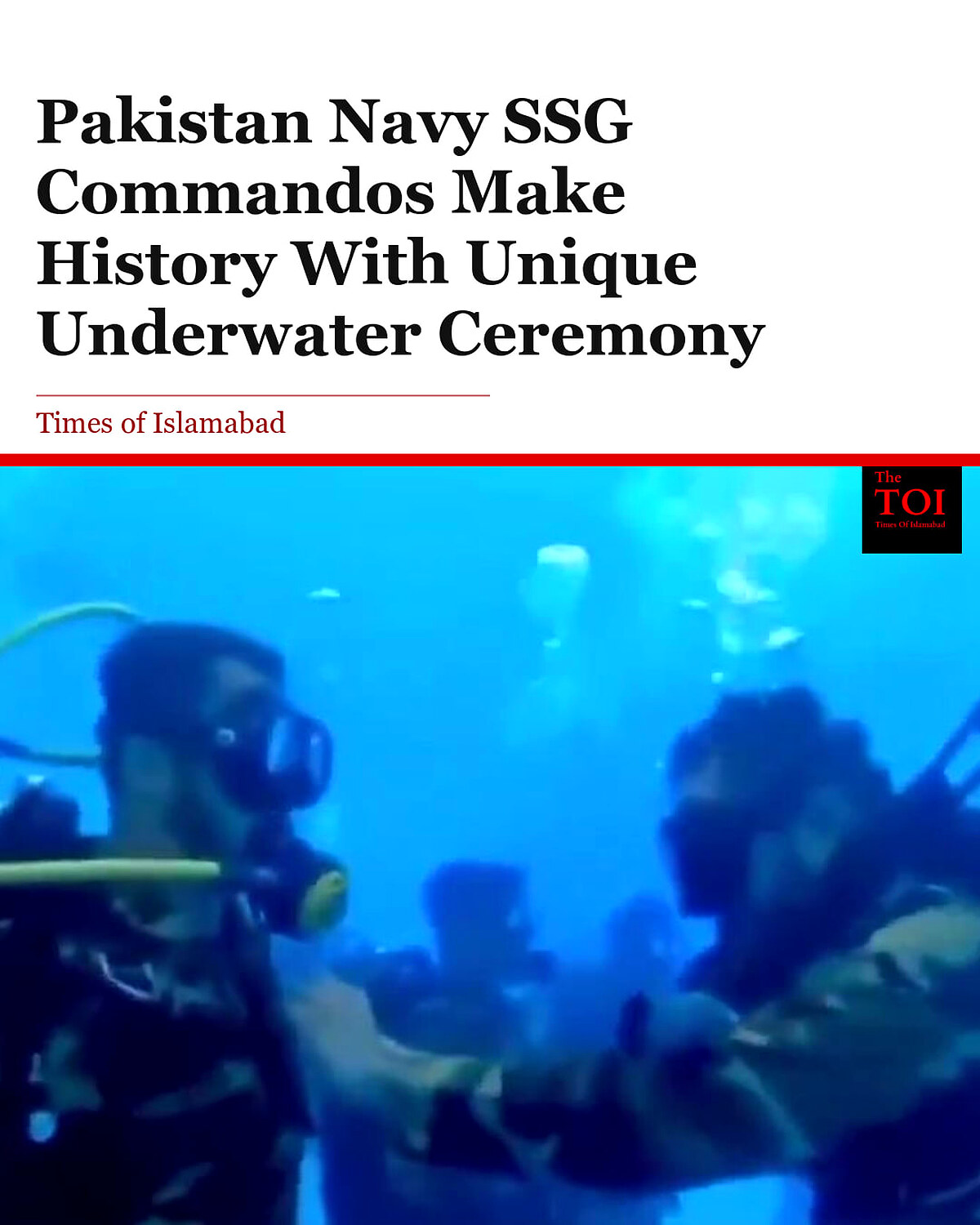 Ssj Commandos Pakistan Navy SSG Commandos Make History With Unique Underwater Ceremony