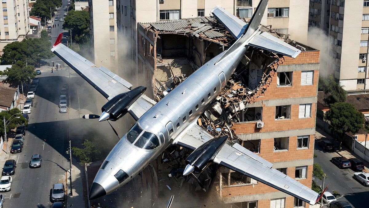 Small Plane Crashes Into Building in Brazil