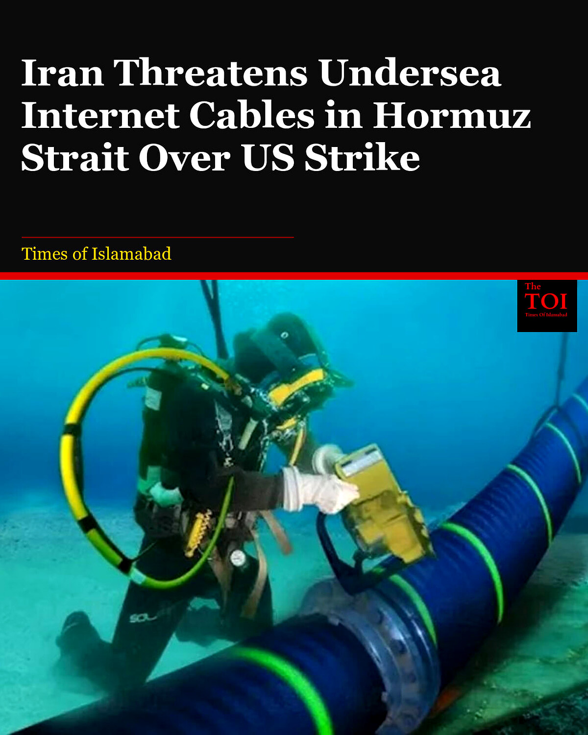 Iran Warns of Targeting Undersea Cables in Strait of Hormuz if US