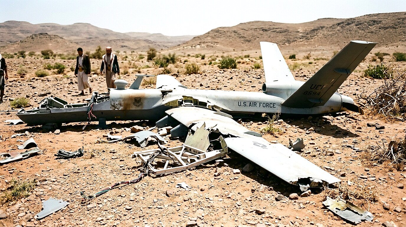 یمن میں حوثیوں نے ⁦US⁩ ⁦MQ-9⁩ ڈرون مار گرایا