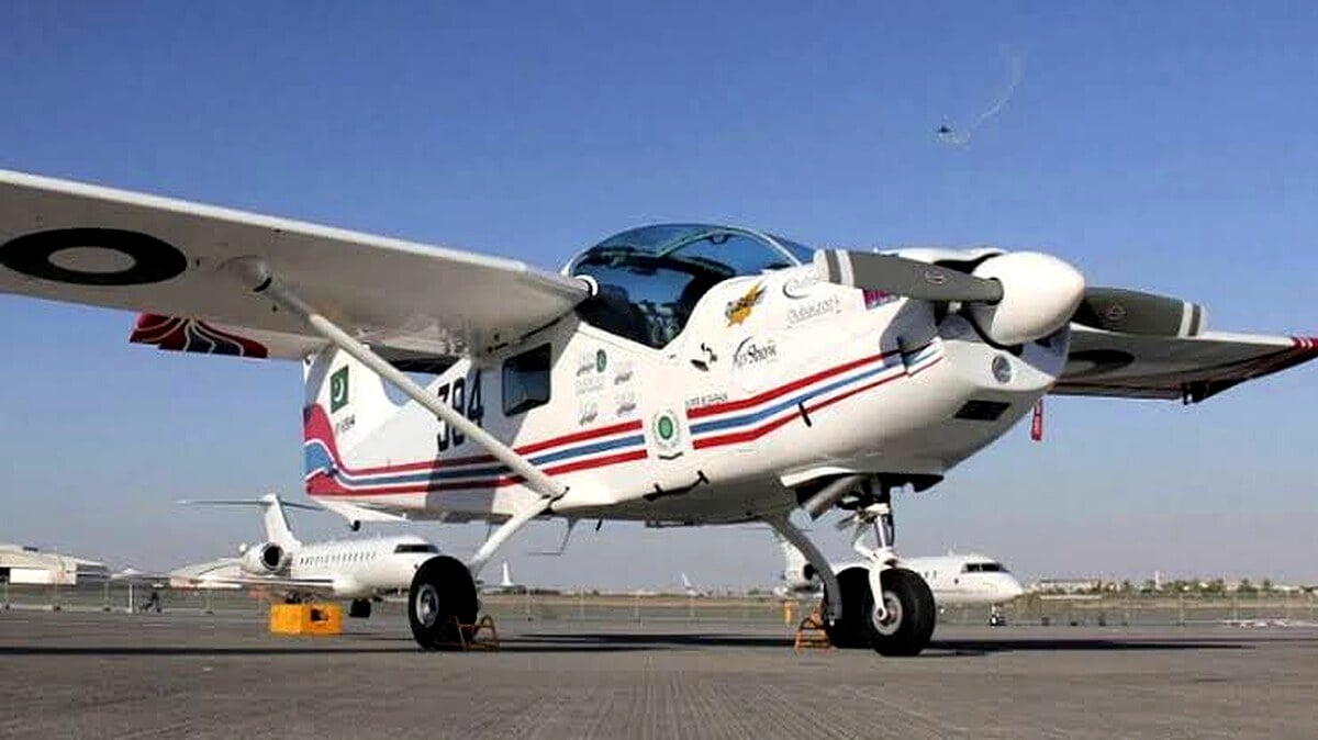 Two Pilots Martyred as Pakistan Air Force Super Mushshak Trainer Aircraft Crashes in Mardan Two Pilots Martyred as Pakistan Air Force Super Mushshak Trainer Aircraft Crashes in Mardan