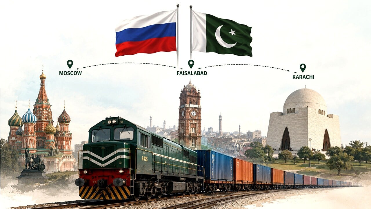 پاکستان اور روس کے درمیان پہلی مال بردار ریلوے لائنیں قائم